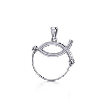 Christian Fish Silver Charm Holder Pendant TP944 - Jewelry